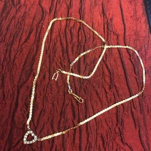 Small diamond heart-shaped necklace ❤️